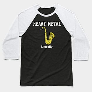 Heavy Metal Sax Baseball T-Shirt